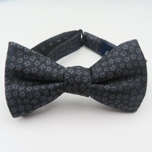 Stafford Bow Tie Black Gray Floral 2.5" Wide Pre Tied Formal Tuxedo Polyester